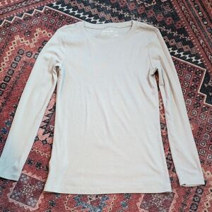 Eddie Bauer Light Beige Crew Neck Top